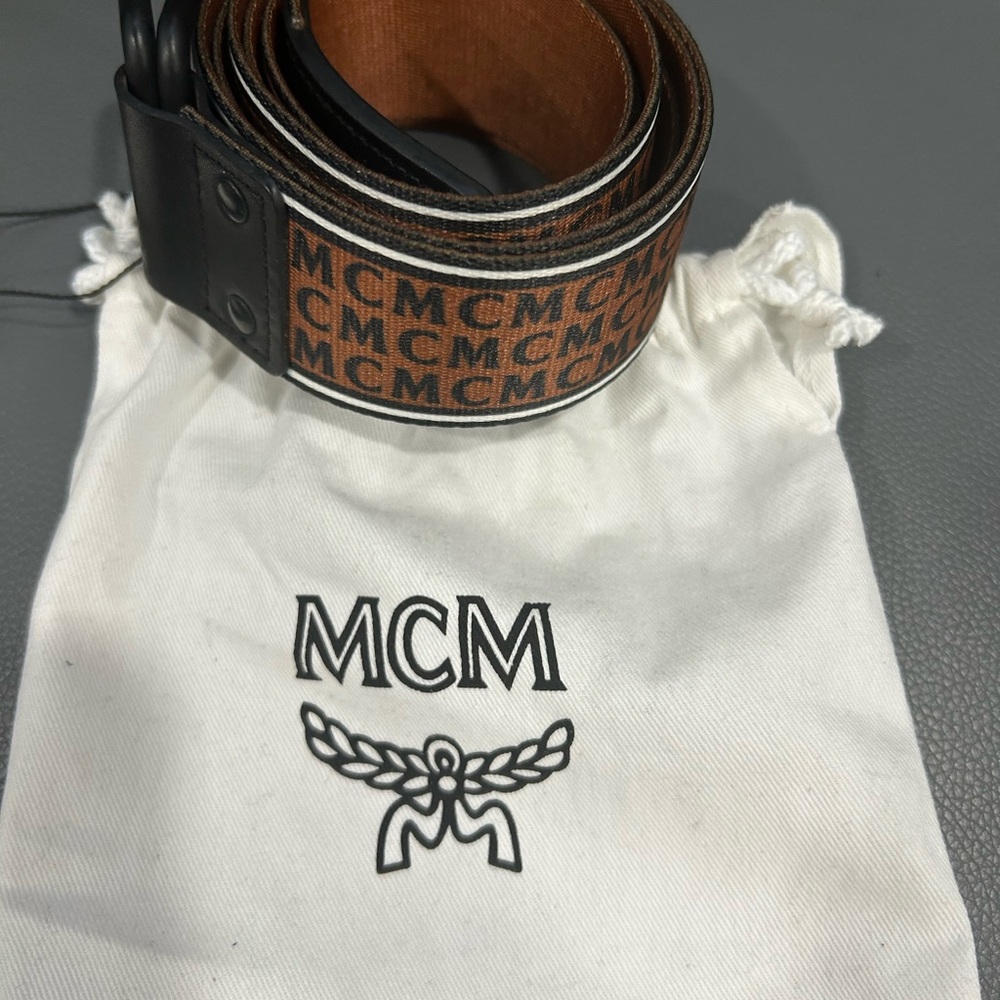 MCM Black and Brown Men's Belt